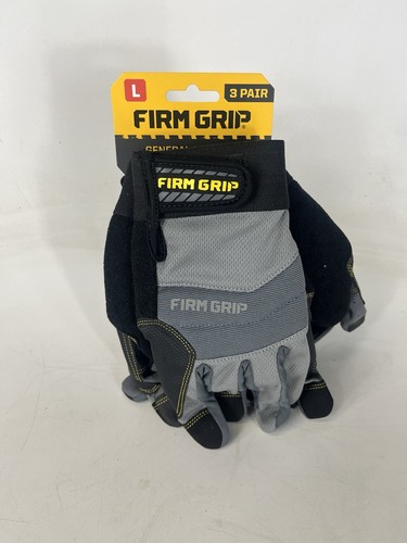 Firm Grip General Purpose Working Gloves, Touch Screech, 3-Pair Pack, Large - Picture 1 of 4
