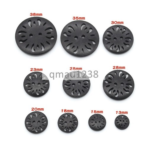 10x 2-HOLE HOLLOW WOOD ROUND BUTTON 15MM -38MM CLOTHING/BAGS/SEWING CRAFTS DIY - Picture 7 of 16