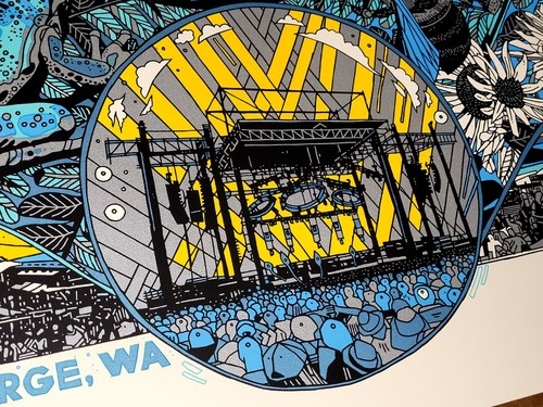 Phish The GORGE Poster SIGNED, NUM x/800 Stout 2021 Print BLUE SHOW EDITION - Picture 8 of 12