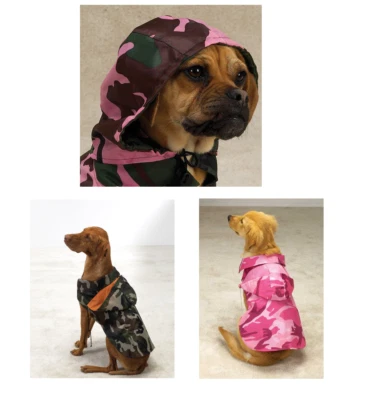 Casual Canine Camo Dog Rain Jacket 3 colors 6 sizes