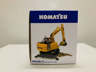 ミニカー 1/50コマツ KOMATSU PW180-11 UH 1/50 Scale Komatsu PW180-11 Wheeled Excavator Diecast