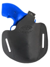 New Barsony Black Leather Pancake Holster Rossi EAA Kimber 2" Snub Nose Revolver