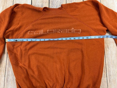 Vintage 80s Colorado Burnt Orange Pullover Sweatshirt - Picture 5 of 6