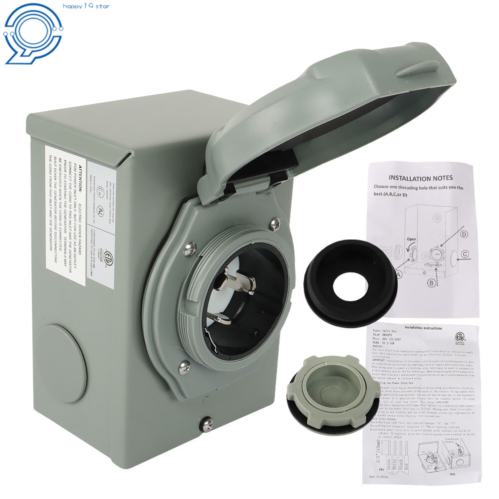 Power Inlet Box Ss2-50p 3 Prong Power Inlet Box