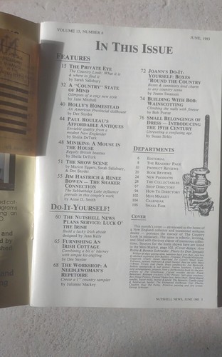 Nutshell News Vintage June 1983 Miniature Hobbyist Magazine Vol 13 #6 How-to DIY - Picture 11 of 12