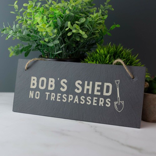 Personalisiertes Schieferschild Schuppenschild Papas Opa Geschenk Geburtstag Weihnachtsgeschenk - Bild 10 von 12
