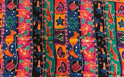 SARONG TIE RACK Cotton Wrap Skirt Rolled Hem Bright Colourful Sea Animal Print - Picture 10 of 10