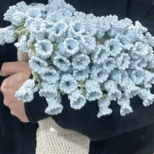 Fashion Crochet Flower Bouquet Blanket Artificial Knitted Blanket Mother's Day - Picture 15 of 20