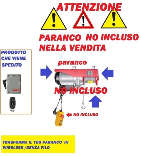 Paranco Elettrico Argano Montacarico Verricello Sollevatore TRASFORM WIRELES 3-C - Foto 2 di 4