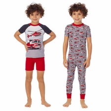 Kirkland Signature Kids Boys' 4-Piece Cotton Pajama Set