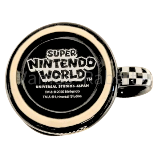 Universal Studios Japan Tire Coffee mug Mariokart Black Super Nintendo World NEW - Picture 6 of 6
