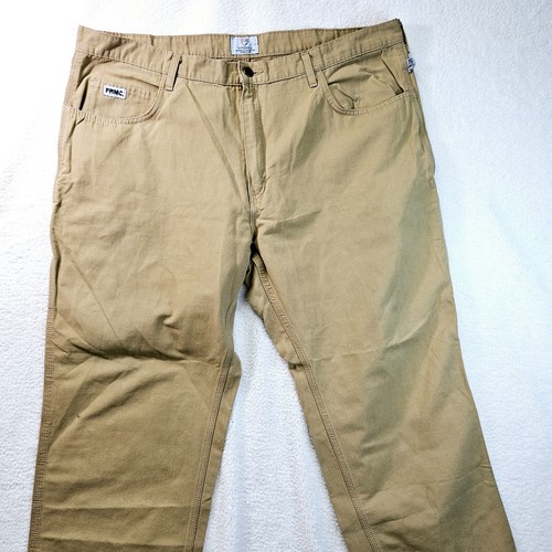 Tyndale FR Hose Herren 44 x 32 beige hellbraun Canvas schwer entflammbar Arbeit FRMC USA Arc