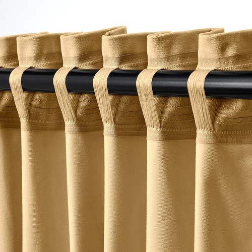 Tende Ikea SANELA, 1 paio, con nastro adesivo/beige-giallo, 140x250 cm - Foto 6 di 8