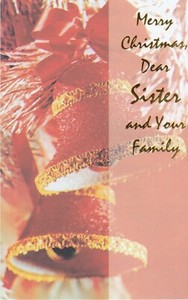 Christmas Card with Envelope for Sister /& Family