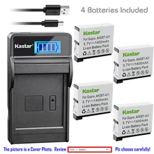 Kastar Battery LCD Charger Replace Original Gopro AHDBT-401 battery Hero4 Gopro4