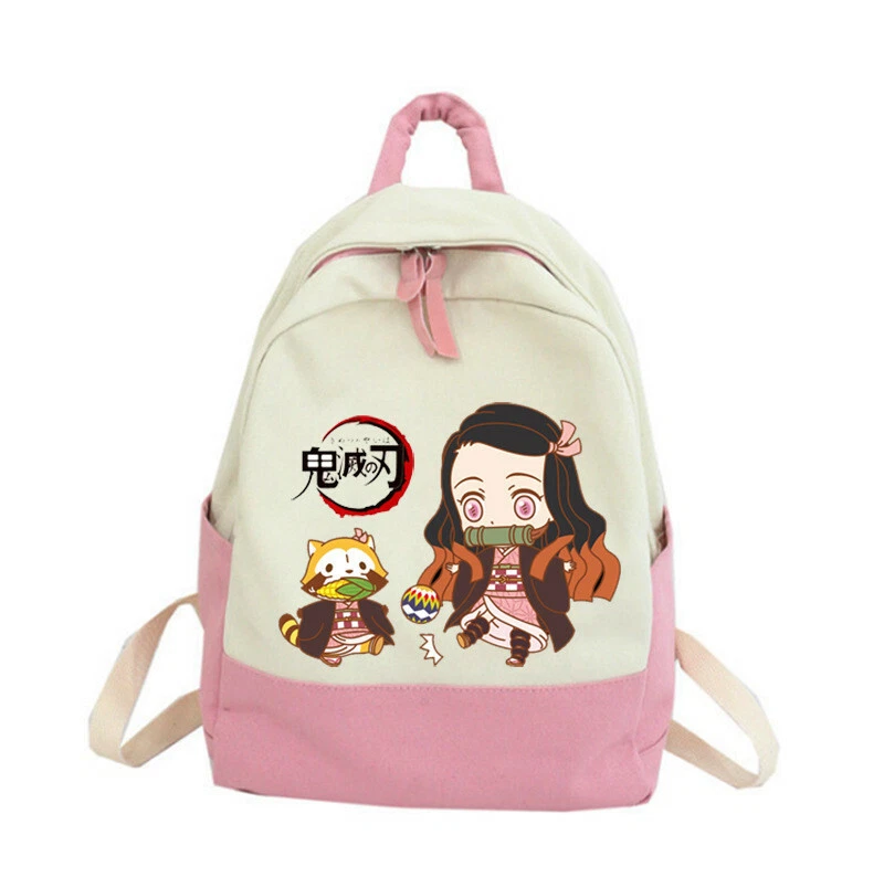 Demon Slayer Children Backpack School bag Kamado Nezuko Kamado Tanjirou bag  New | eBay