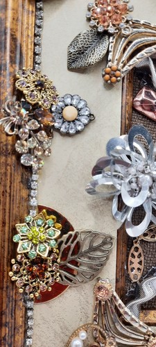 JA005 - Schmuckkunst, gerahmt, floral, abstrakt, Collage, Handarbeit - Bild 10 von 15
