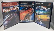 Lot of 3 - Need for Speed Underground, Hot Pursuit 2, Carbon - WORKING PS2
