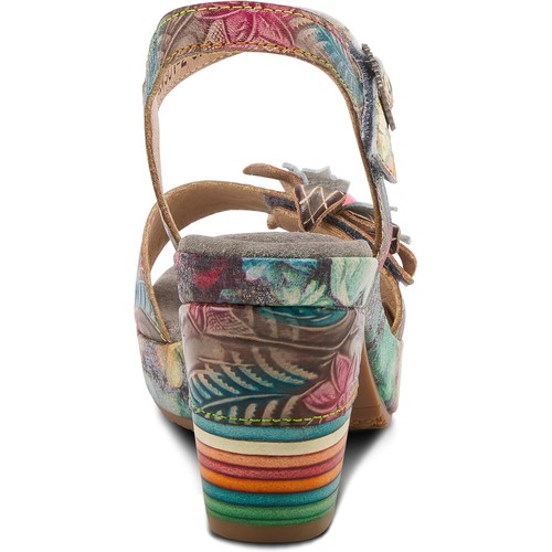 L’Artiste by Spring Step Womens Leilanie Quarter Strap Sandal - Grey Multi NEW - Picture 4 of 8