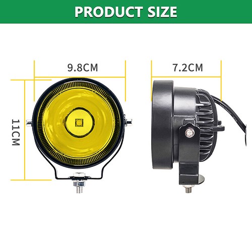 12-48V Motorrad Scheinwerfer LED Nebelscheinwerfer Licht Lampe Gelb Universell - Bild 2 von 16