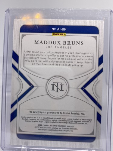 Tinta automática Panini National Treasures Maddux Bruns Apprentice 2022/25 (B835) - Imagen 5 de 5