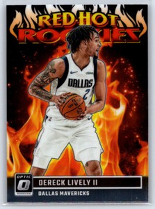 2023-24 Donruss Optic Dereck Lively II #15 Red Hot Rookies Dallas Mavericks