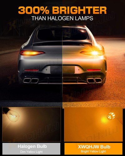 Paquete de 2 bombillas LED intermitentes de luz de señal de giro ámbar 7443 7440 para Toyota - Imagen 6 de 11