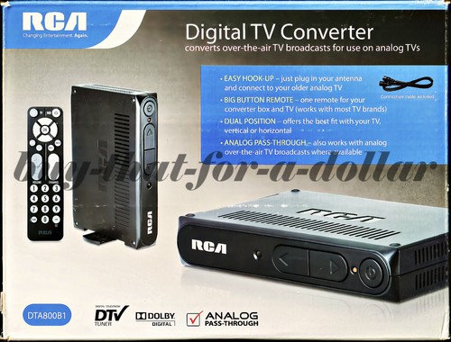 *NEU* RCA Digital-Analog TV Konverter Box - DTA800B1 - mit Fernbedienung - Over the Air - OTA