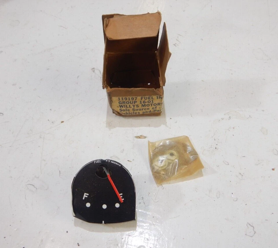 Jeep Early Willys OEM NOS Medidor de combustible de fábrica 119197 ENVÍO GRATUITO Foto 4 de 4