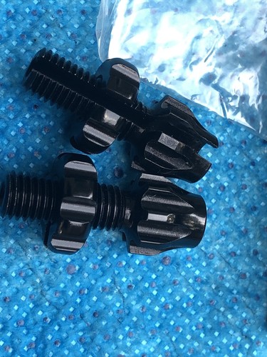 Juego de Ajustador de Barril de Palanca de Freno 7 mm Anodizado Negro De Colección NOS, Real (2) - Imagen 2 de 12