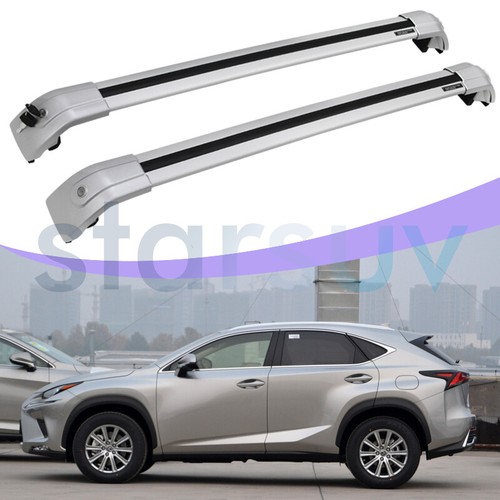 For Lexus NX 20152021 Silver Cross Bar AntiTheft Roof Rack Rail