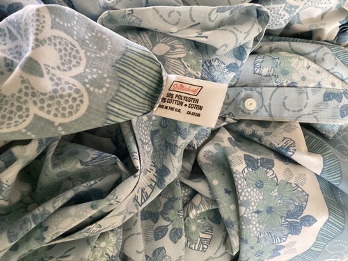 Vintage Retro St Michael Blue Floral Single Duvet Cover - Picture 5 of 7