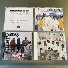 New Edition/ Bell Biv Devoe 4 LOT: IMPORTS Hit Me & Something Bout You, Poison