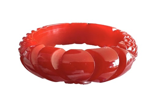 Bakelite Bangle Cherry Red - Picture 9 of 12