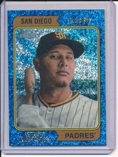 Manny Machado 2023 Topps Heritage Blue Speckle Sparkle Refractor #250 PADRES