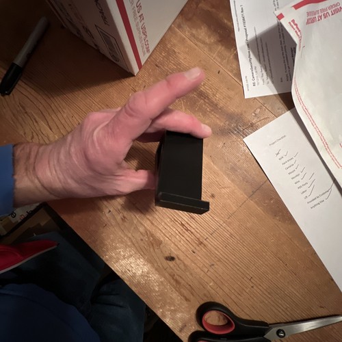 3D Printed Black Desktop Business Card Display Triangle 1.5x4.5x2” Hard Plastic - Picture 14 of 14