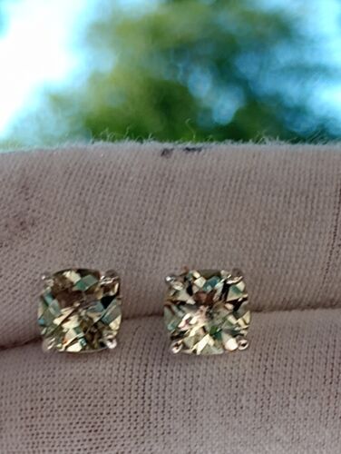 Tiffany & Co. Green Amethyst Light Sparklers Stud Earrings Sterling Silver - Picture 5 of 11