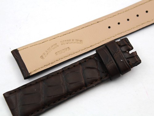 Watch Band Franck Muller Casablanca Veritable Alligator Brown 19/16mm Hand Made - Picture 4 of 4