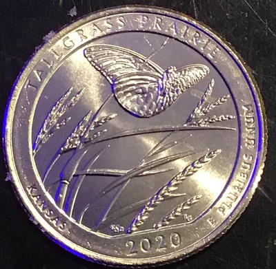 D Tallgrass Prairie National Preserve 2020 P KS Quarter Singles 2 Coin Set Uncirculated