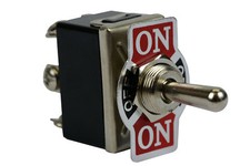 Heavy Duty Toggle Switch 20A 125V (ON)-OFF-(ON) DPDT 6 Terminal Momentary 2 SIDE