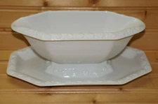 Rosenthal Maria White Gravy Boat or Sauce Bowl with Underplte, 9 1/2"