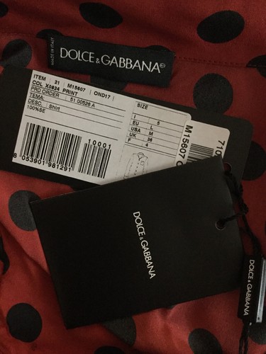 DOLCE & GABBANA Polka Dots Print SILK Pajama Shirt Sleepwear Size IT 5/ USA M - Picture 8 of 11