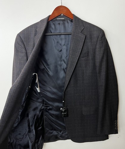 Chaqueta deportiva Armani Emporio Armani 100 % lana a cuadros talla 40 R VENTA AL POR MENOR $1295 - Imagen 2 de 9