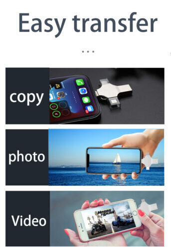 Nowy Photo Stick 256GB Easy One Click Photo Video Kopia zapasowa dla iPhone Android 4w1 - Zdjęcie 18 z 23