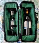 Wine cooler carry along  set with 2 glasses, napkins, opener, wine stop..