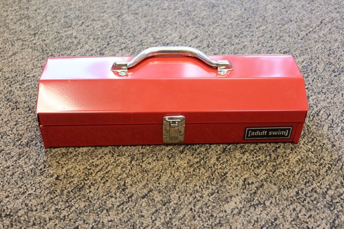 RARE New Adult Swim Red Metal Toolbox - Promotional Item