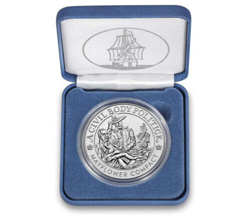 2020 Mayflower Anniversary .9999 - REVERSE Silver Proof Medal 20XD PR70 NGC PF70 - Picture 4 of 5