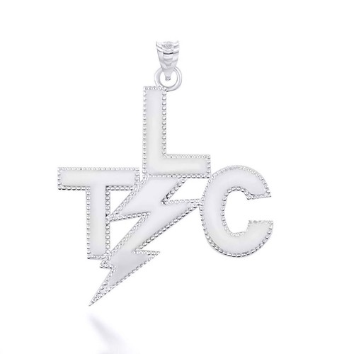 Collana con ciondolo in argento sterling 925 tenera cura amorevole "TLC" illuminazione - Foto 2 di 5