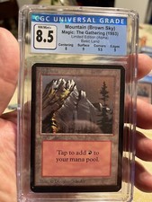 MTG | Alpha | Mountains CGC 8.5 N/NM| Magic the gathering BASIC LAND B++++