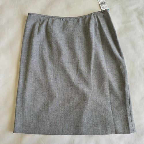 Falda Lápiz Kasper Talla 16P Gris Pequeña Gris Trabajo Trabajo Trabajo Trabajo Oficina Nueva con Etiquetas - Imagen 5 de 20
